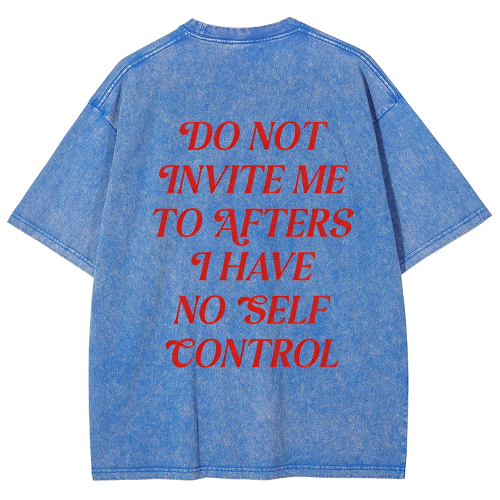Do Not Invite Me To Afters Vintage Snowflake Washed T-Shirt Customscool