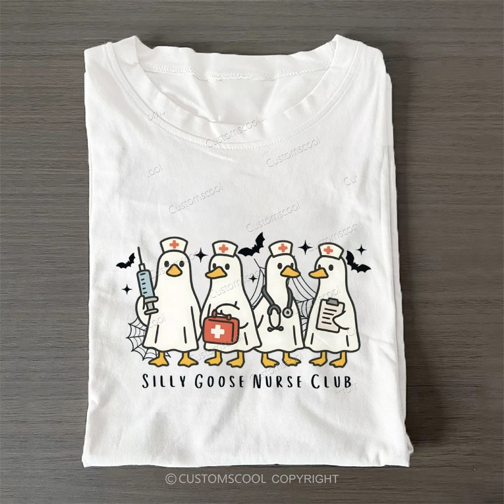 Silly Goose Nurse Club Casual Cotton T-Shirt
