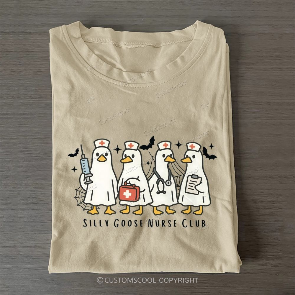 Silly Goose Nurse Club Casual Cotton T-Shirt