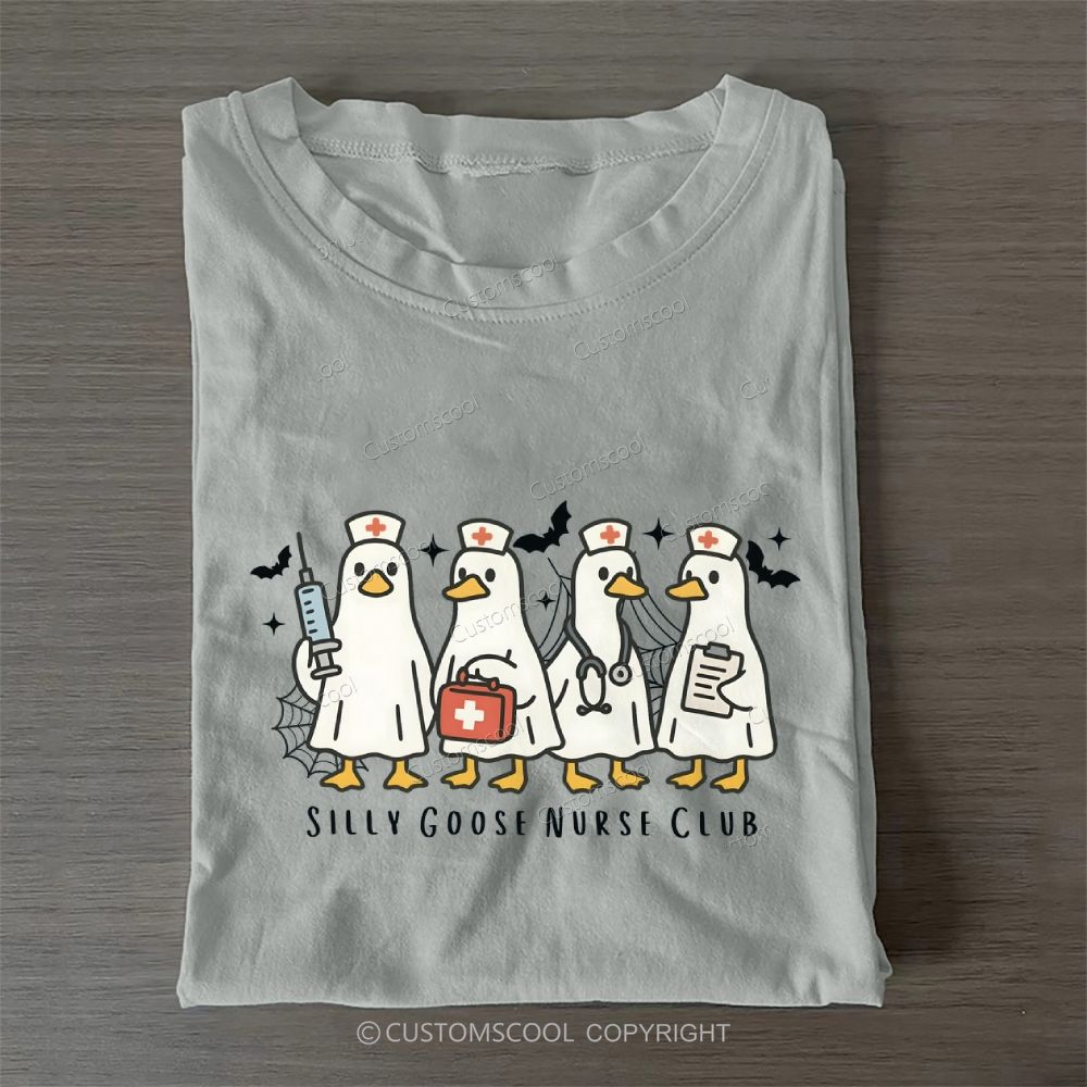Silly Goose Nurse Club Casual Cotton T-Shirt