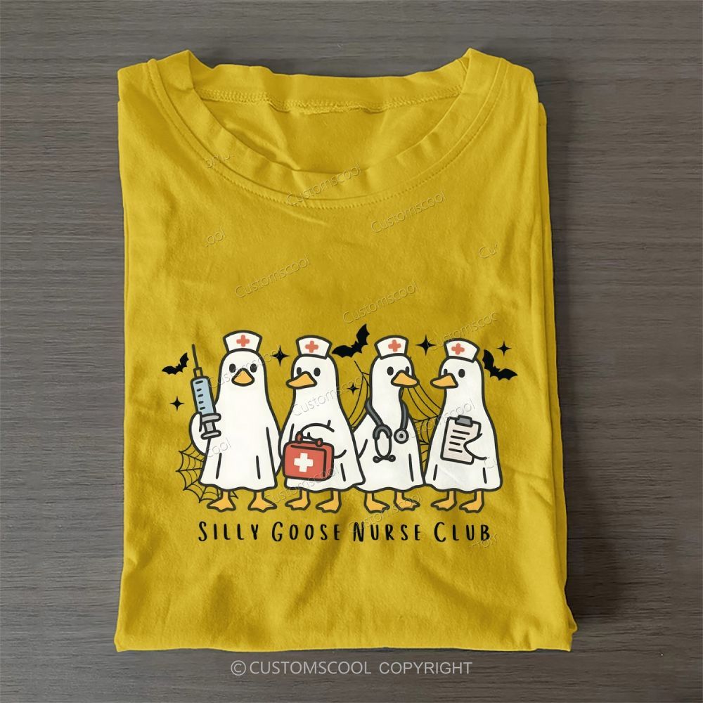 Silly Goose Nurse Club Casual Cotton T-Shirt