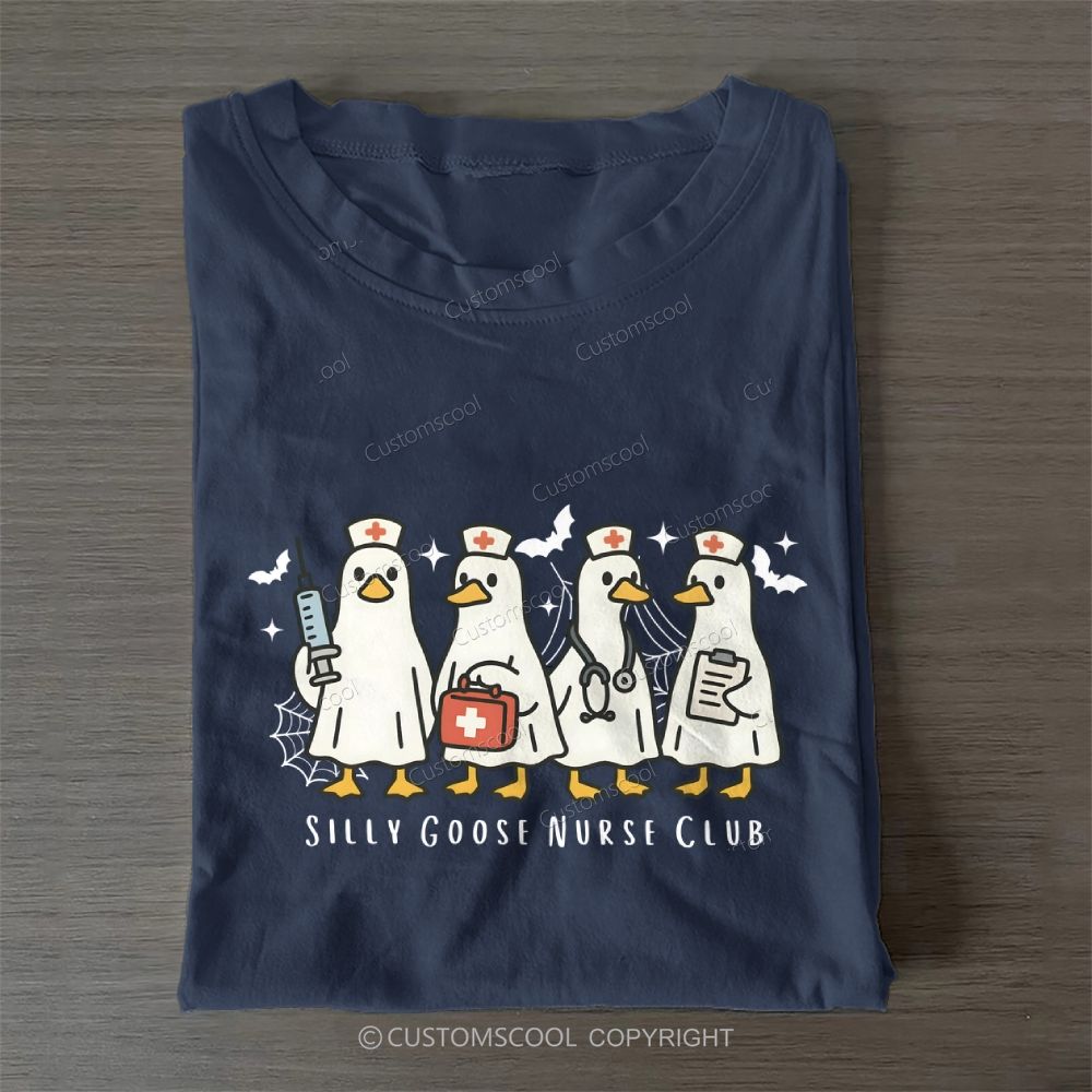 Silly Goose Nurse Club Casual Cotton T-Shirt