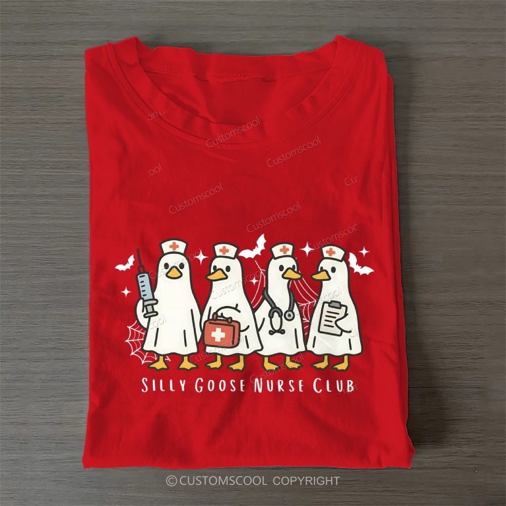 Silly Goose Nurse Club Casual Cotton T-Shirt