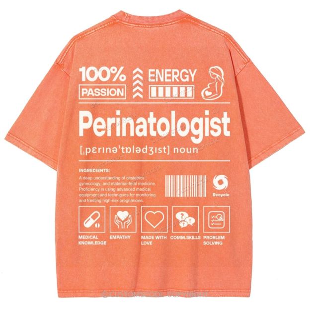 Perinatologist Unisex Fit Washed T-Shirt Customscool
