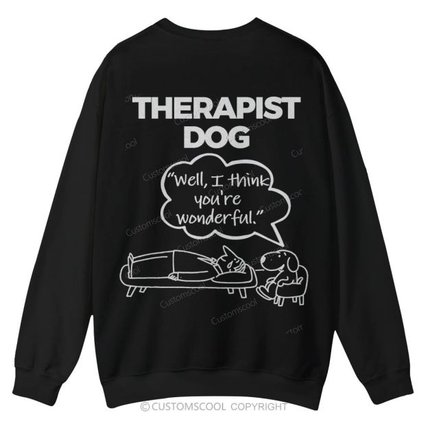 Therapist Dog Casual Crewneck Sweatshirt