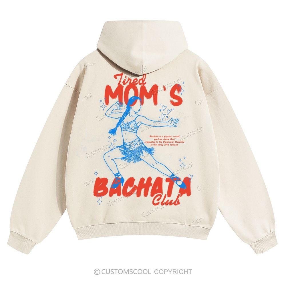 Tired Mom's Bachata Club Solid Color Hoodie
