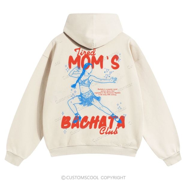Tired Mom's Bachata Club Solid Color Hoodie