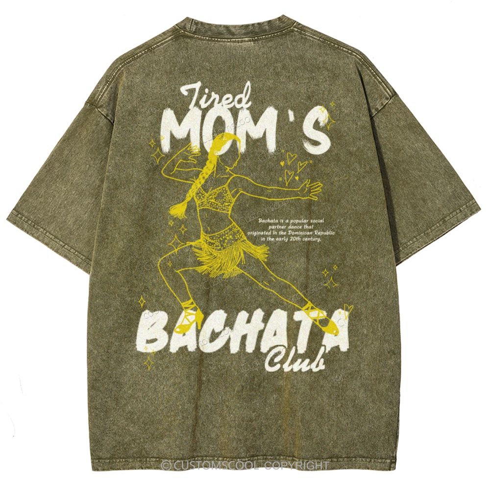 Tired Mom's Bachata Club Unisex Fit Washed T-Shirt