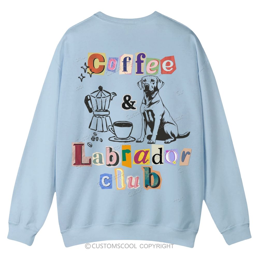 Coffee Labrador Club Casual Crewneck Sweatshirt – Customscool