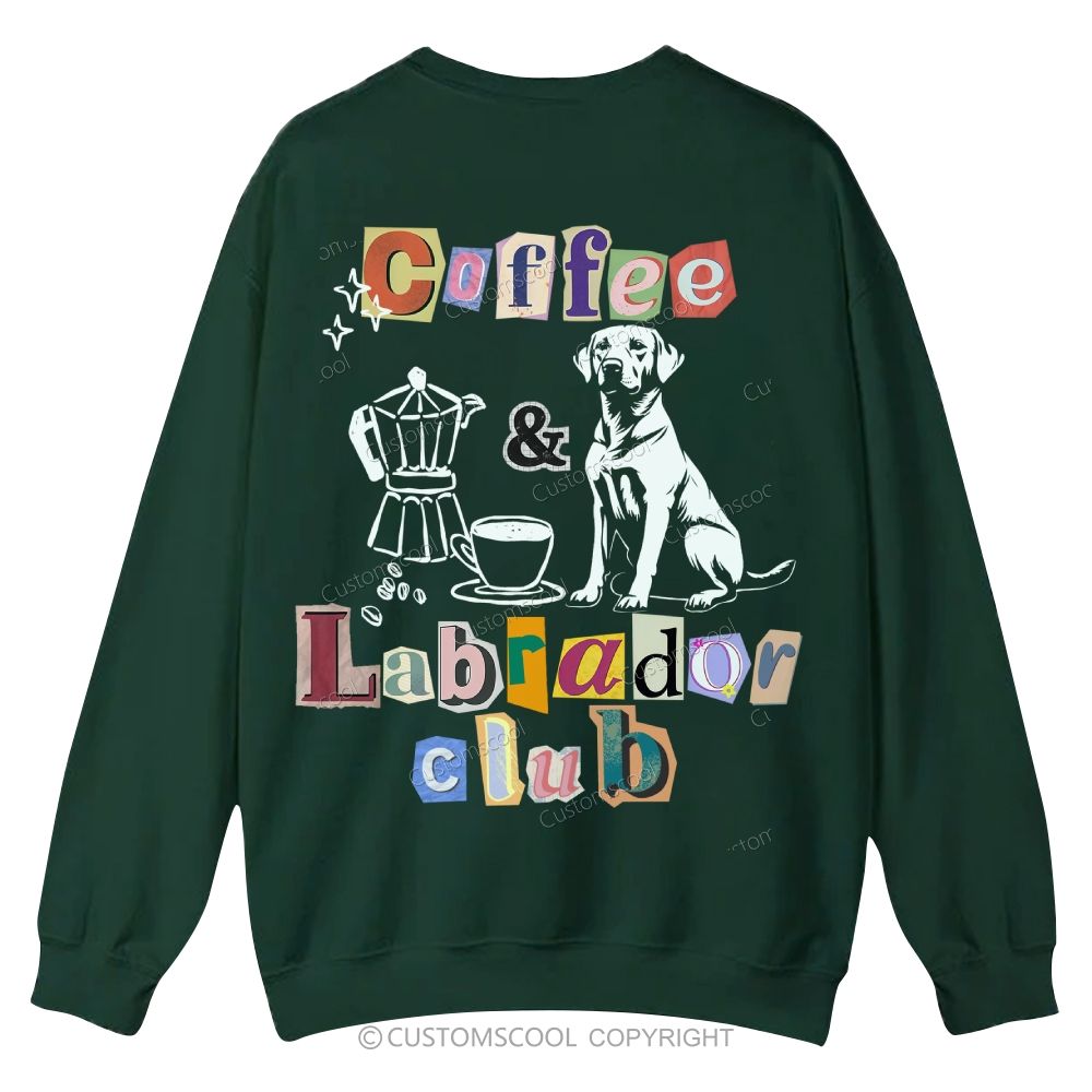 Coffee Labrador Club Casual Crewneck Sweatshirt – Customscool