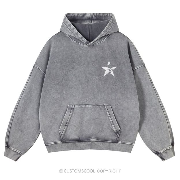 Rock Star Casual Washed Hoodie