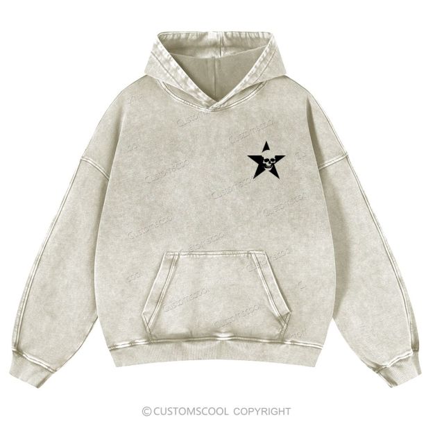 Rock Star Casual Washed Hoodie