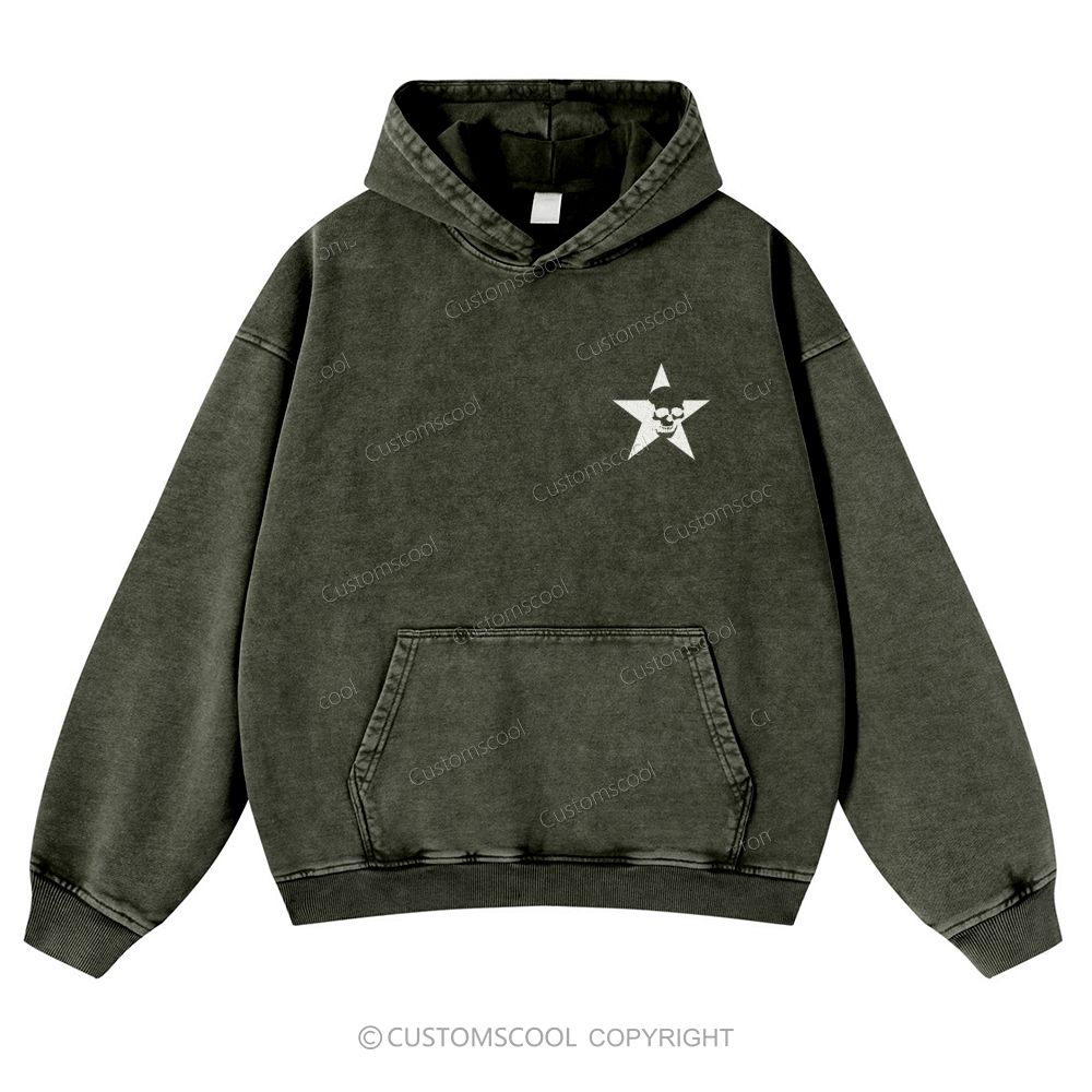 Rock Star Casual Washed Hoodie