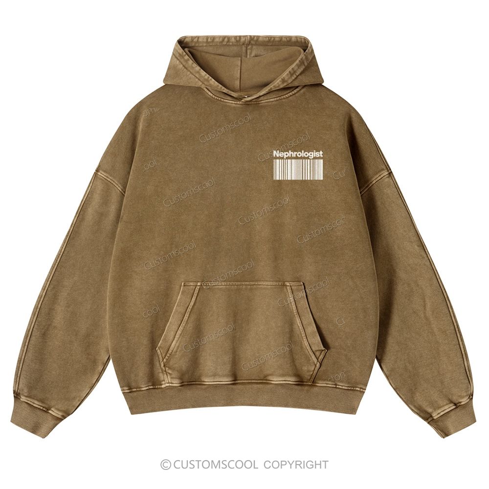 Nephrologist Casual Washed Hoodie Customscool