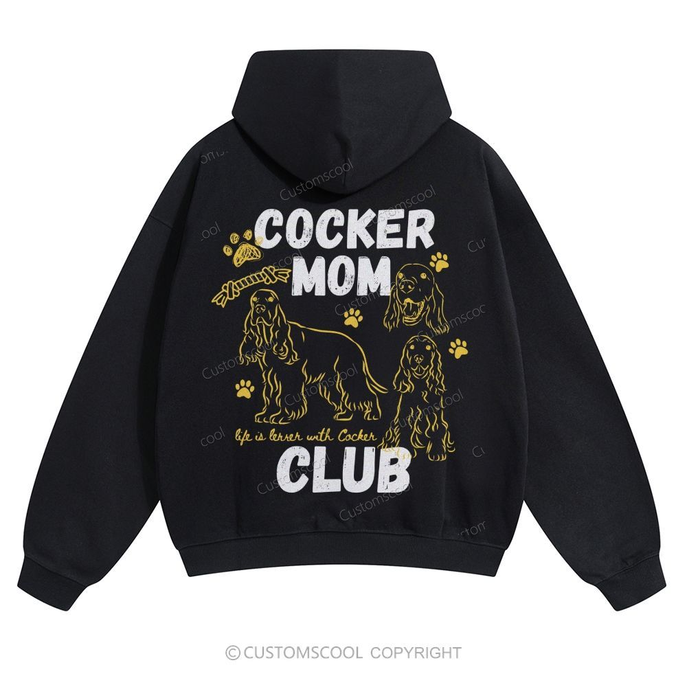 Cocker Mom Club Solid Color Hoodie