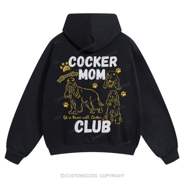 Cocker Mom Club Solid Color Hoodie