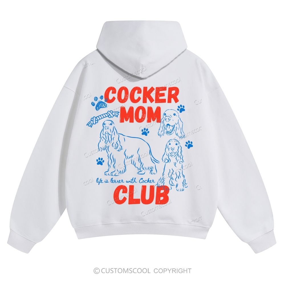 Cocker Mom Club Solid Color Hoodie