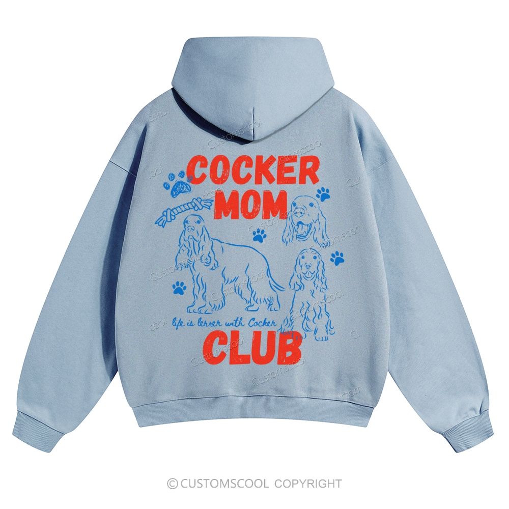 Cocker Mom Club Solid Color Hoodie