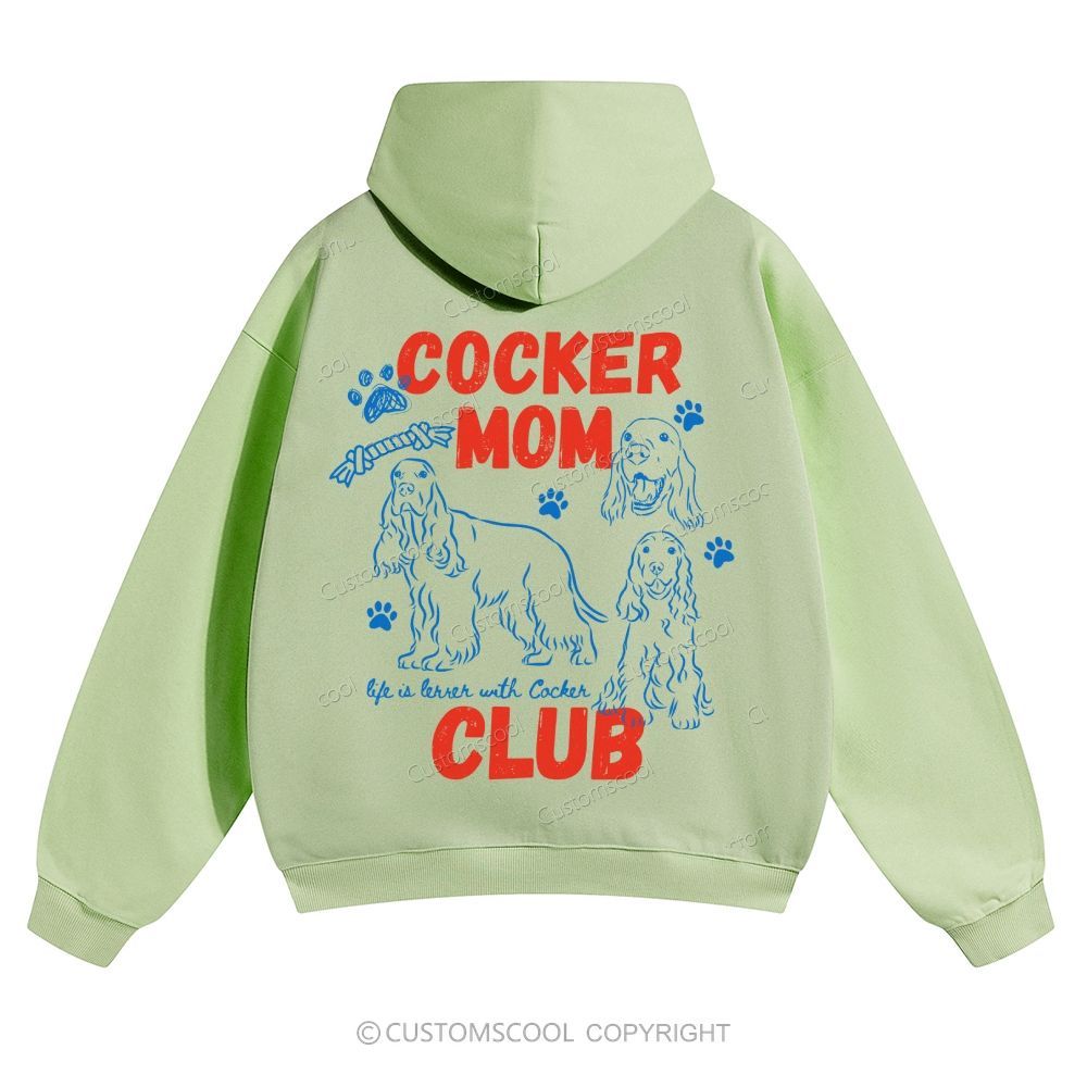 Cocker Mom Club Solid Color Hoodie