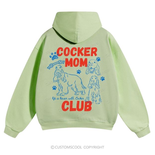 Cocker Mom Club Solid Color Hoodie