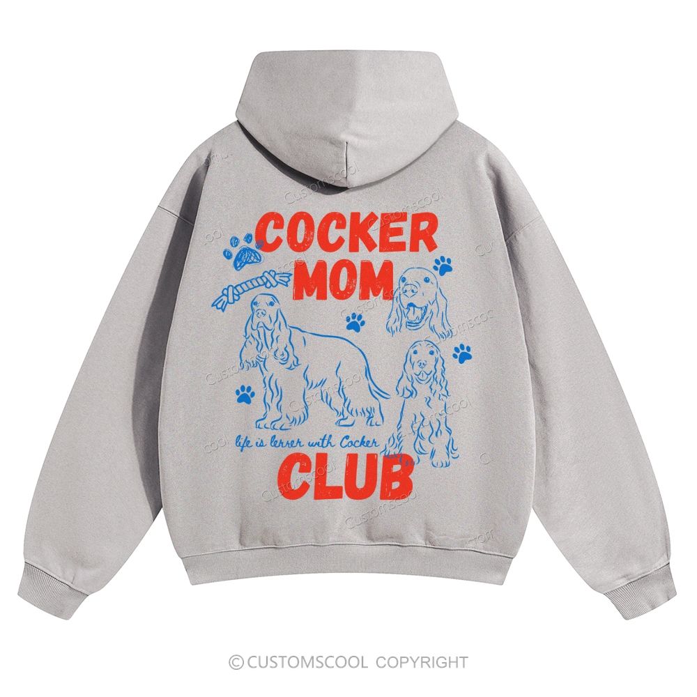 Cocker Mom Club Solid Color Hoodie