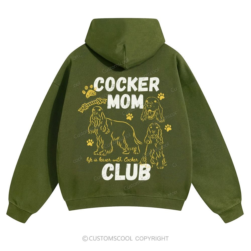 Cocker Mom Club Solid Color Hoodie