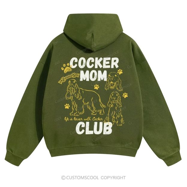 Cocker Mom Club Solid Color Hoodie