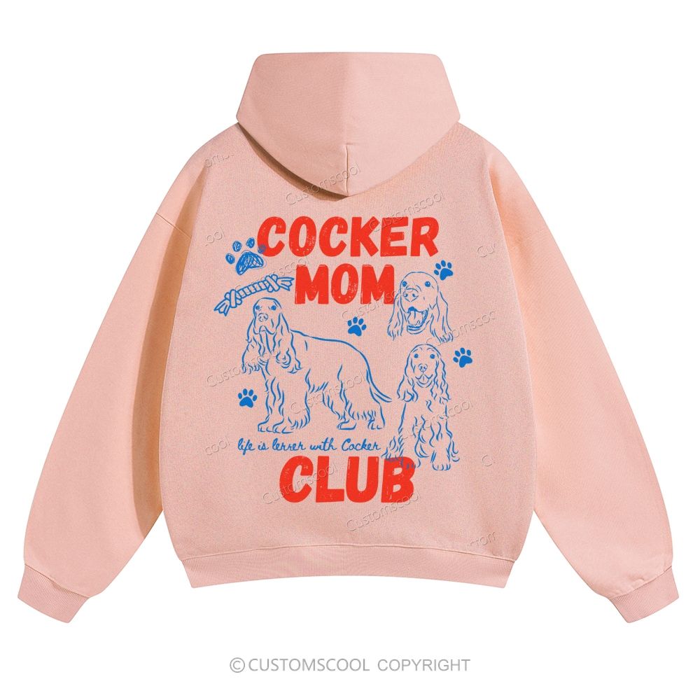 Cocker Mom Club Solid Color Hoodie
