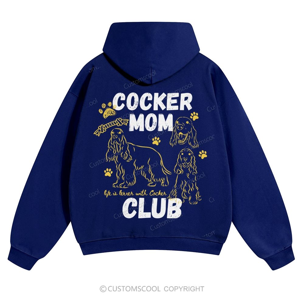 Cocker Mom Club Solid Color Hoodie