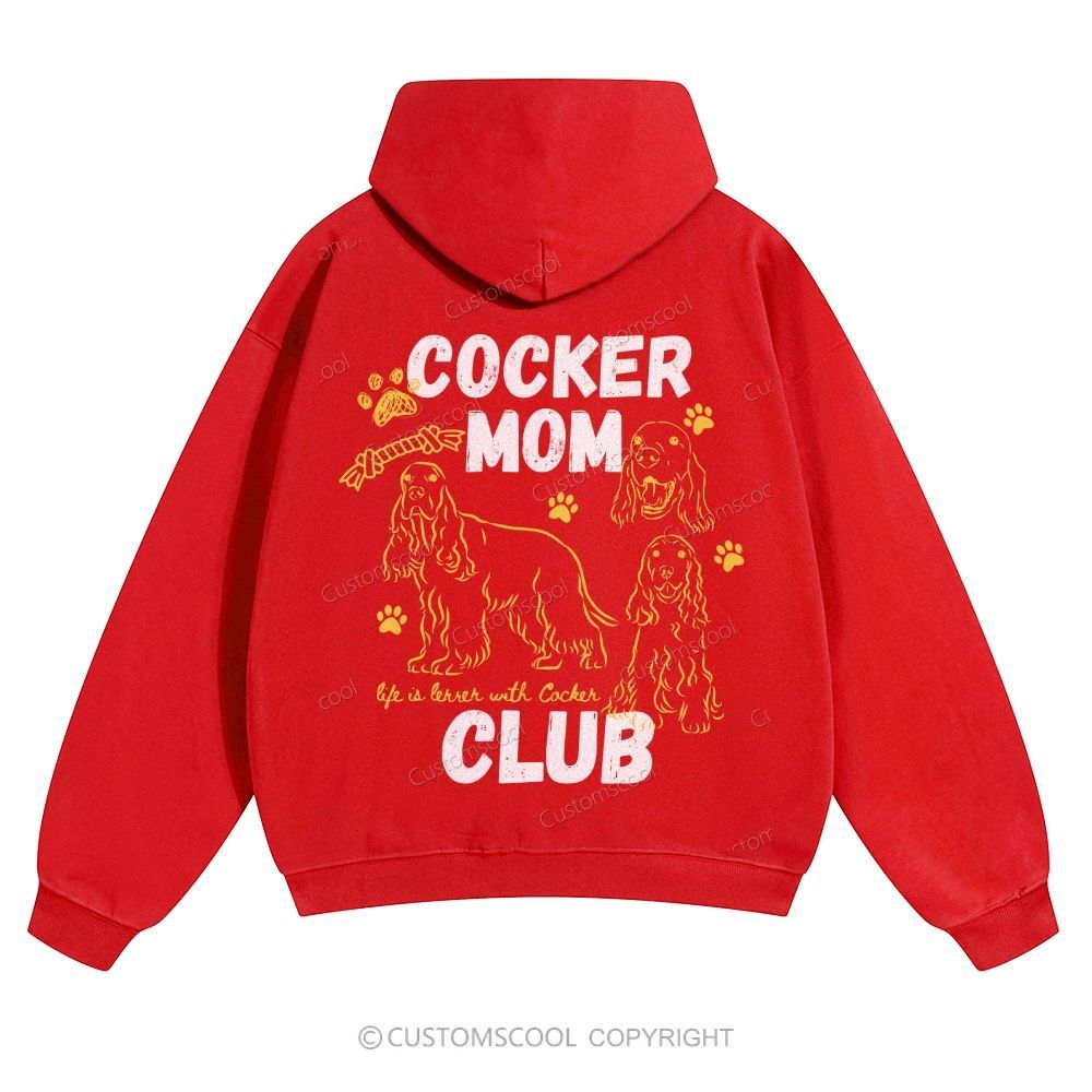 Cocker Mom Club Solid Color Hoodie