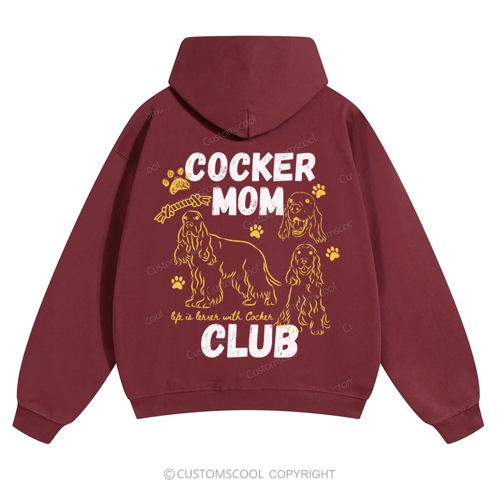 Cocker Mom Club Solid Color Hoodie