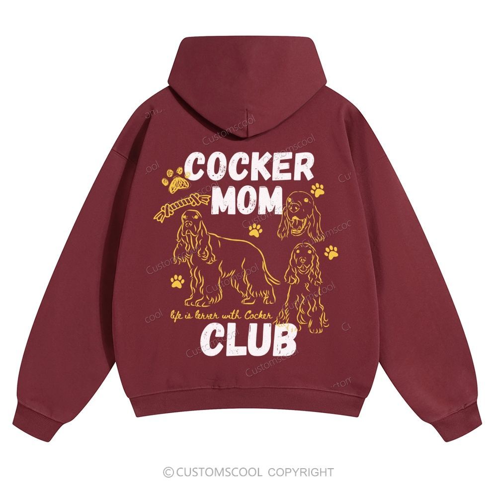 Cocker Mom Club Solid Color Hoodie
