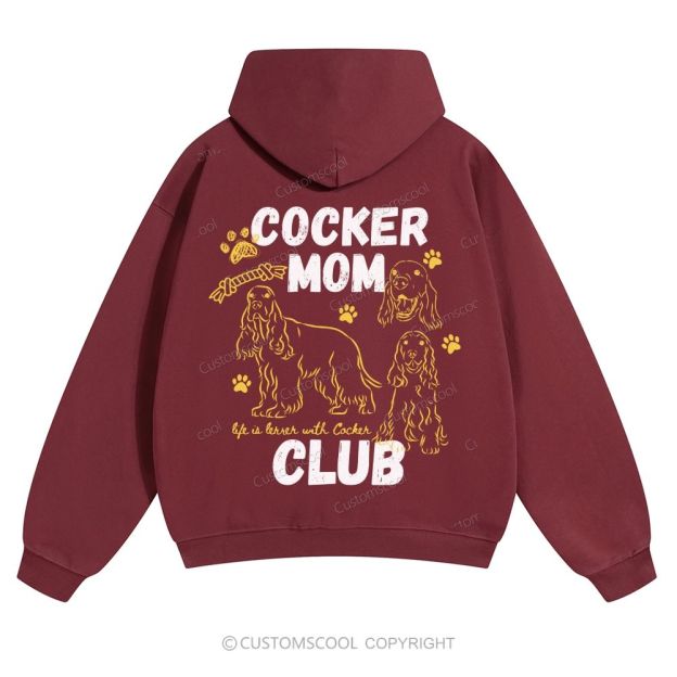 Cocker Mom Club Solid Color Hoodie