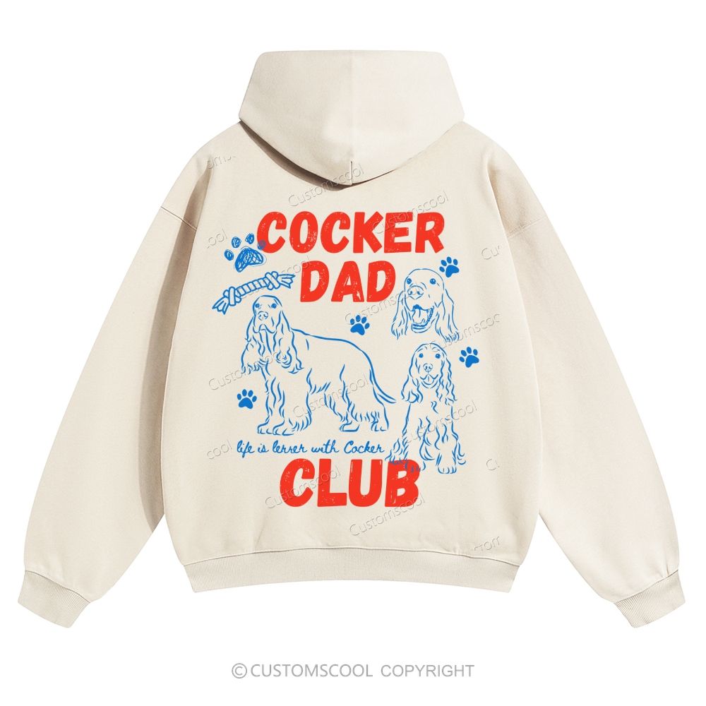 Cocker Dad Club Solid Color Hoodie
