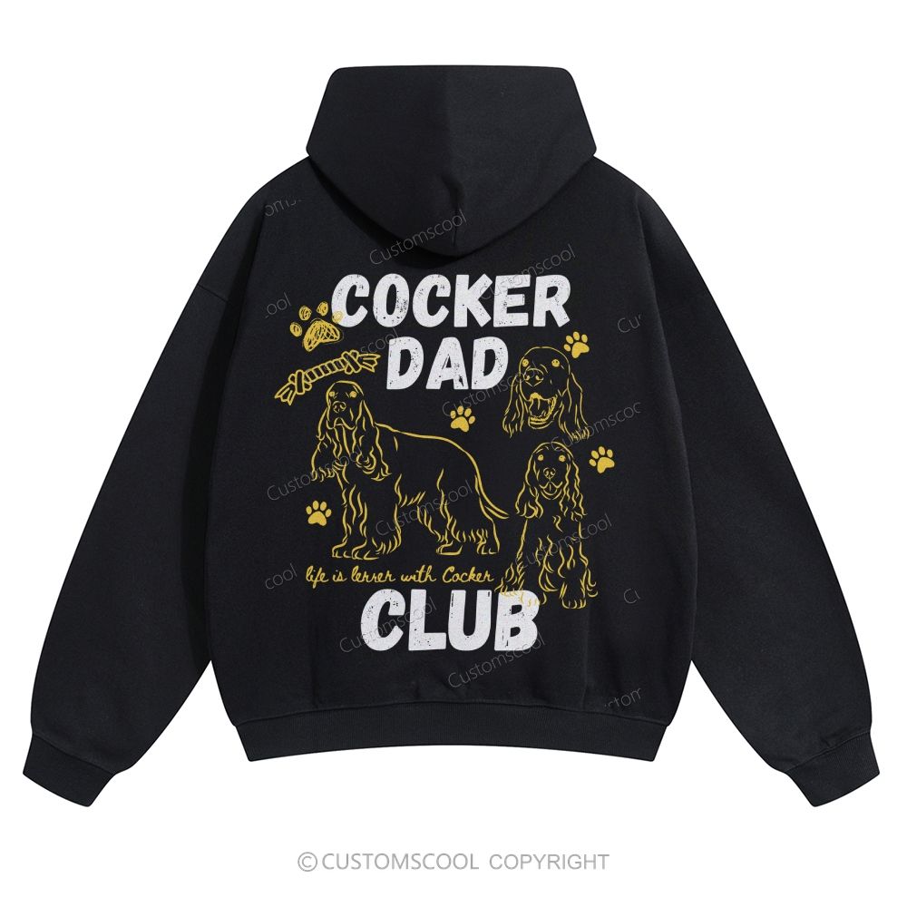Cocker Dad Club Solid Color Hoodie