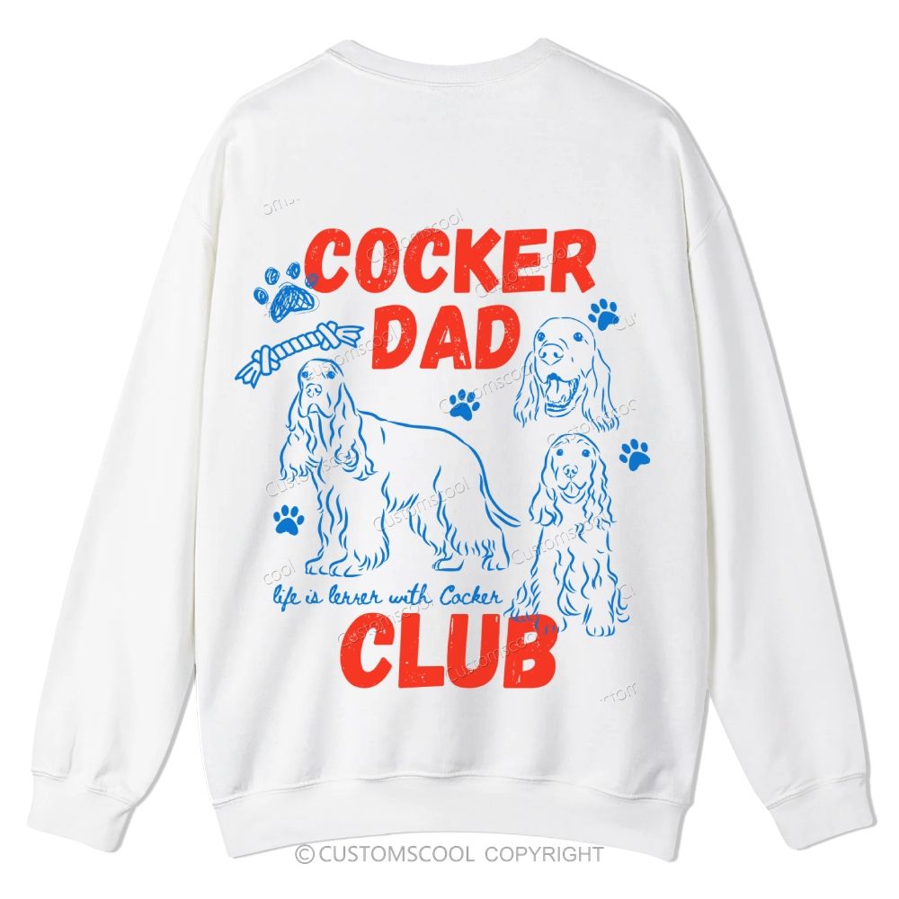 Cocker Dad Club Casual Crewneck Sweatshirt