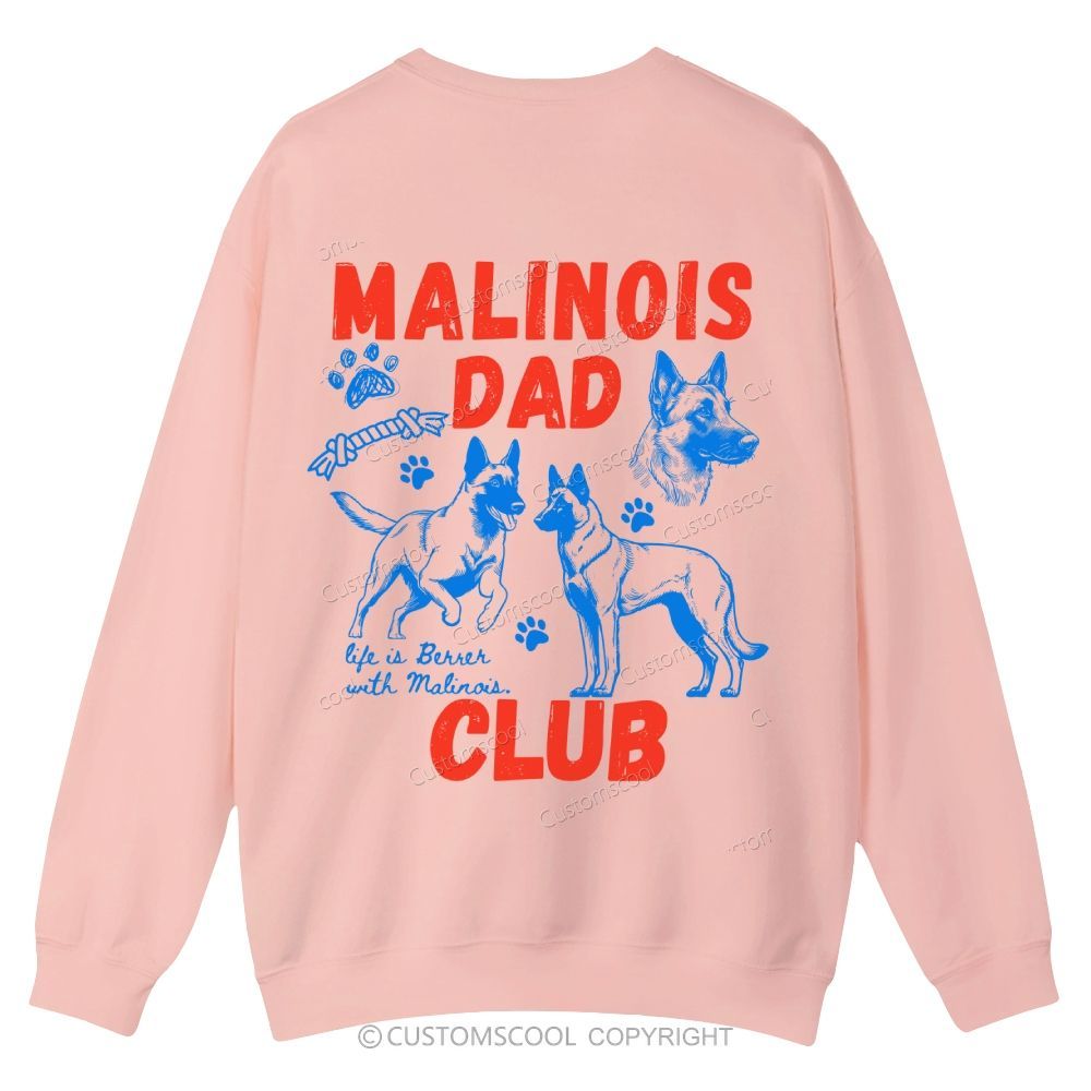 Malinois Dad Club Casual Crewneck Sweatshirt