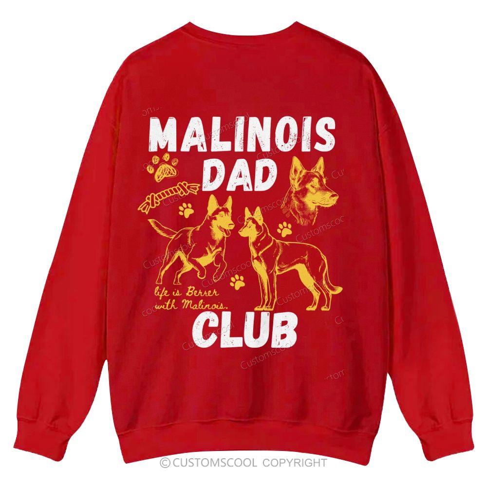Malinois Dad Club Casual Crewneck Sweatshirt