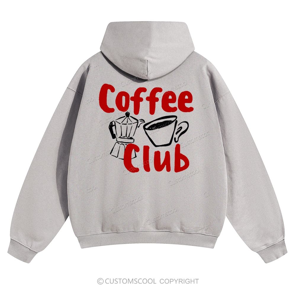 Coffee Club Solid Color Hoodie