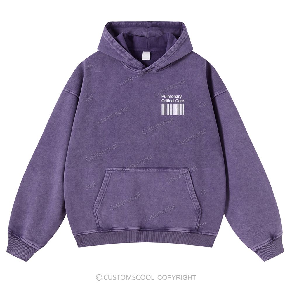 Pulmonary Critical Care Casual Washed Hoodie