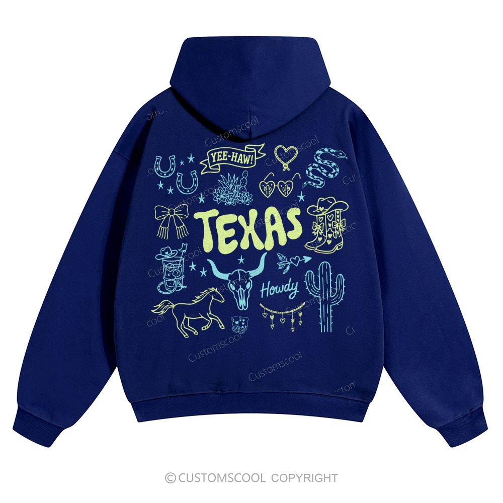 TEXAS Solid Color Hoodie