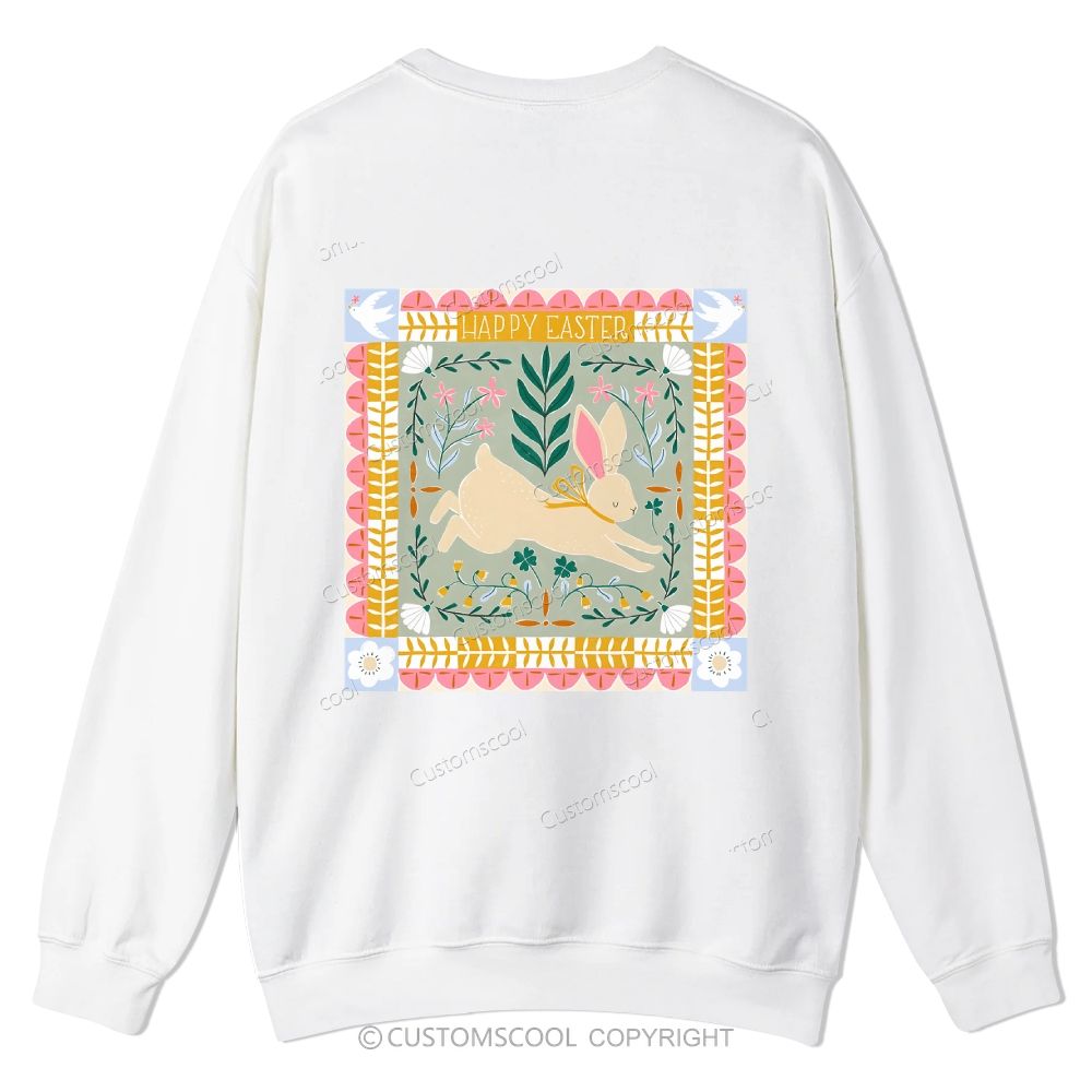 Happy Easter Casual Crewneck Sweatshirt