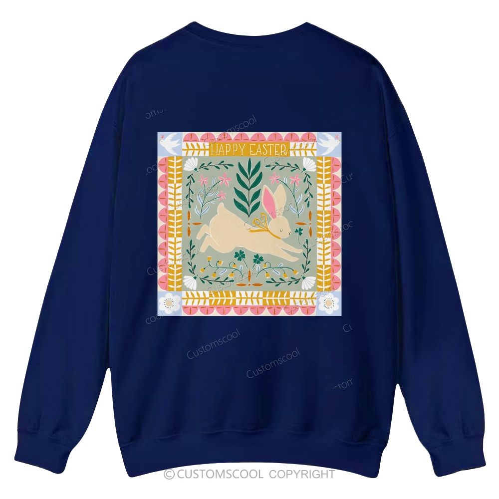 Happy Easter Casual Crewneck Sweatshirt
