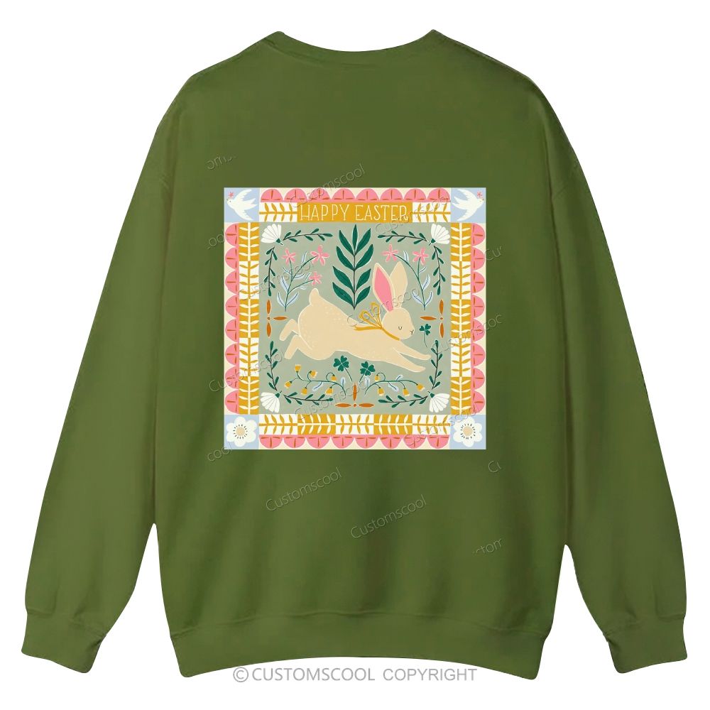 Happy Easter Casual Crewneck Sweatshirt