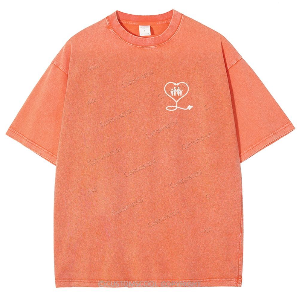 Family Physician Unisex Fit Washed T-Shirt Customscool