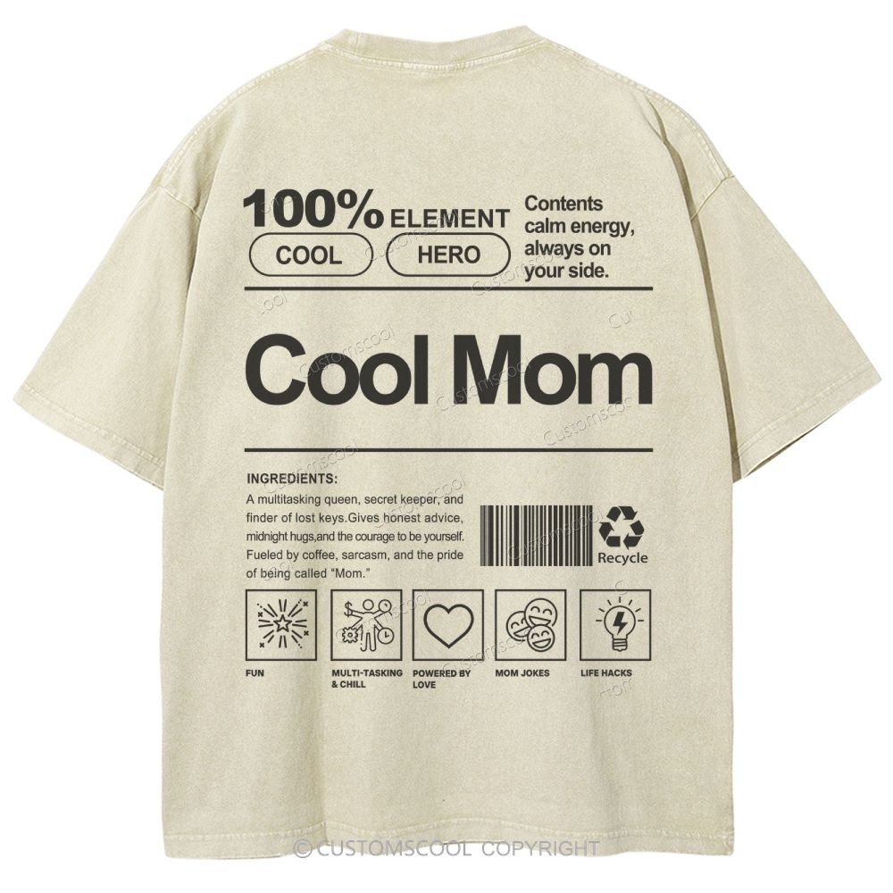 Cool Mom Unisex Fit Washed T-Shirt