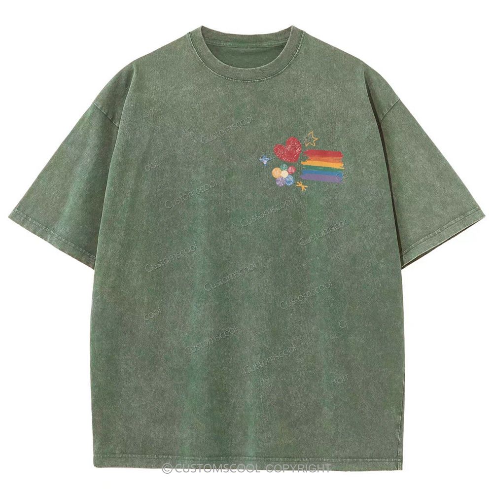 LGBTQ Love Whoever You Want Unisex Fit Washed T-Shirt