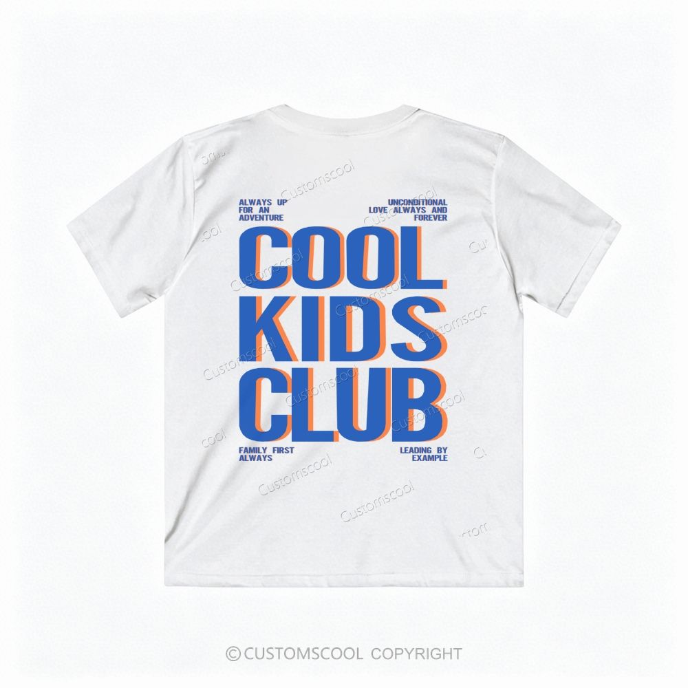 Cool Dads Club Cool Kids Club Family Tees