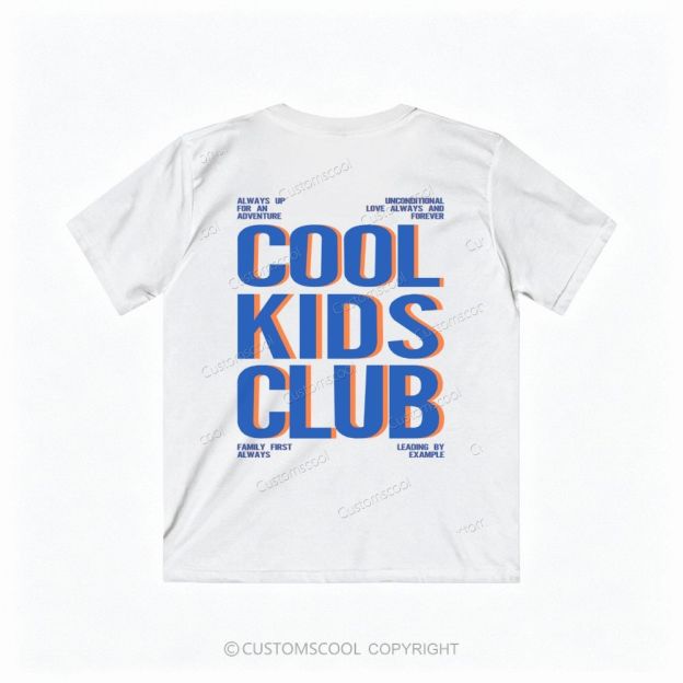 Cool Dads Club Cool Kids Club Family Tees