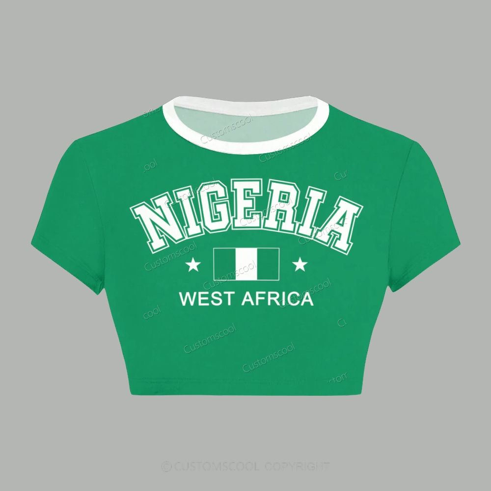 Nigeria T-Shirt & Elasticated Trousers Two-Piece Set Customscool